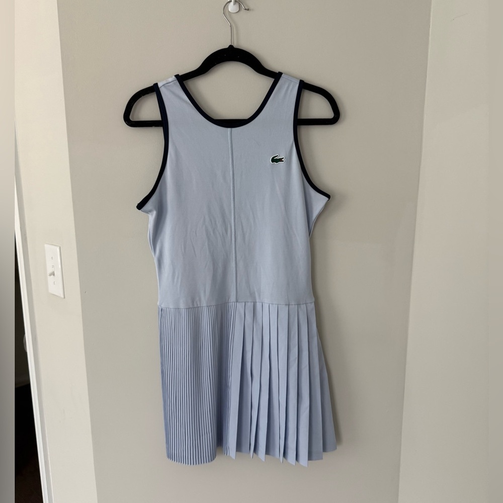 Lacoste Sky Blue Pleated Dress